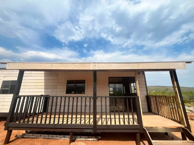 Completed Nutec home with porch
